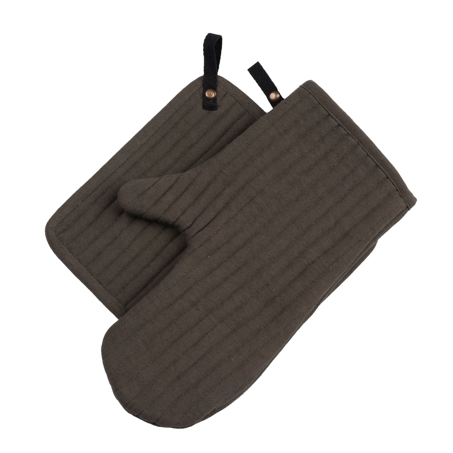 Manique Le Creuset En Coton Noir - Protection Main Et Surface - Aimant Intégré